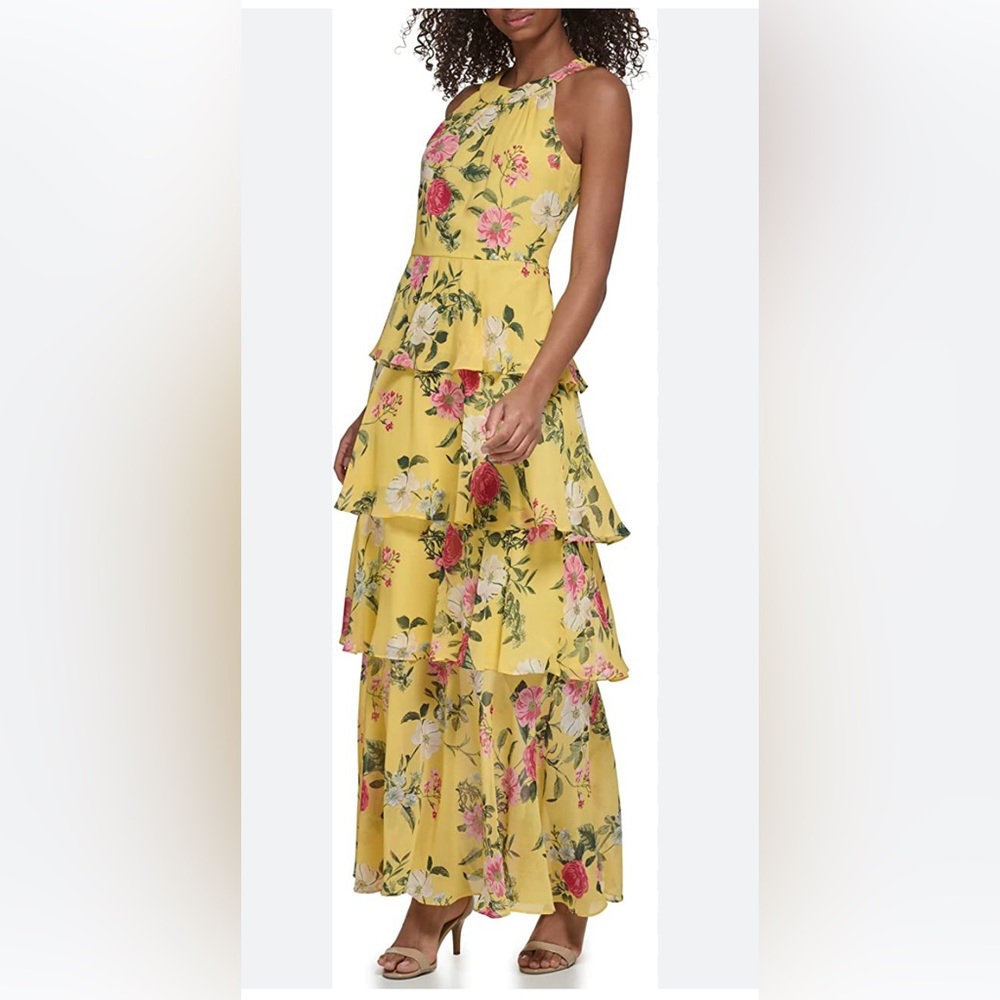 Jessica Howard size 14, never worn, yellow maxi dress.
